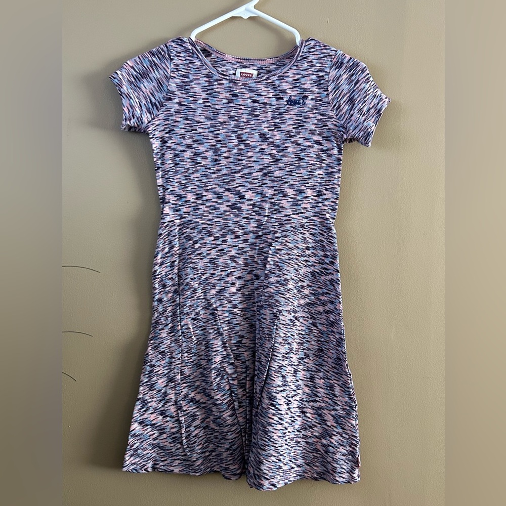 Levi's Pink and Blue Patterned Kids Casual Dress